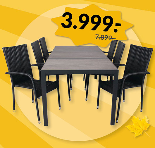 Fanø Geneve Keramik Havemøbelsæt  - EFTERÅRSSALG